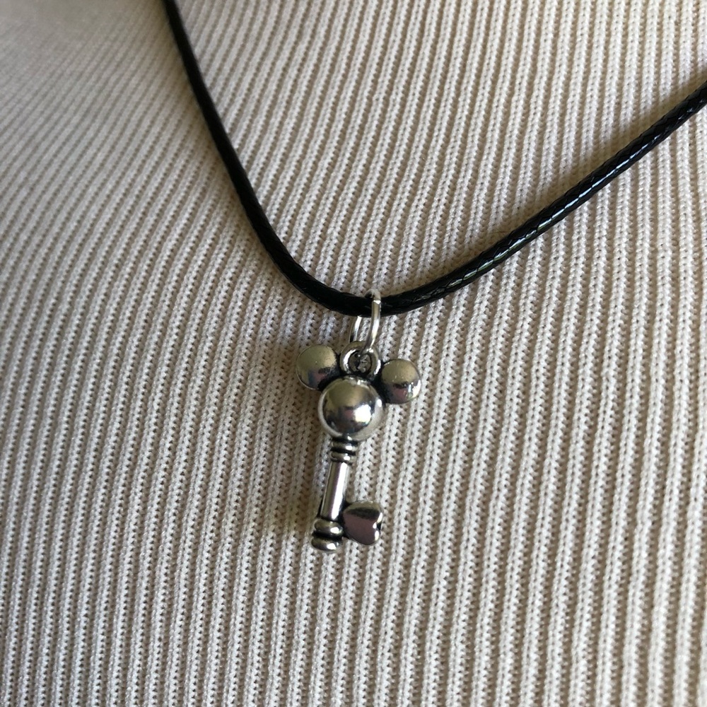 NEW Disney Mickey Mouse Key Rope Choker Necklace - Picture 2 of 3
